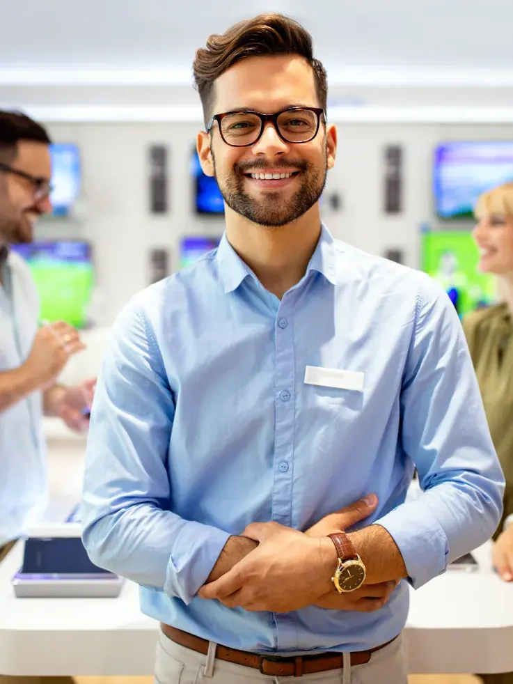 Consultora da Touareg em atendimento